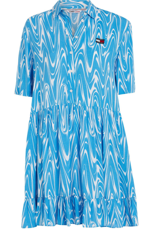 TOMMY HILFIGER Damen Kleid - &quot;TJW Psychedelic Shirt Dress blue&quot;