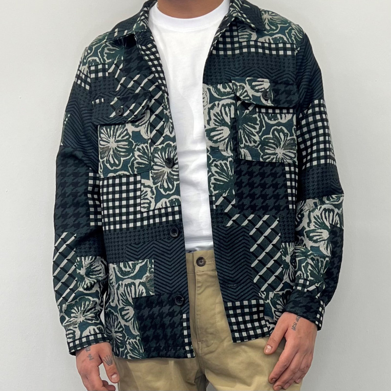 Hemdjacke &quot;Patchwork Jacguard Overshirt&quot;