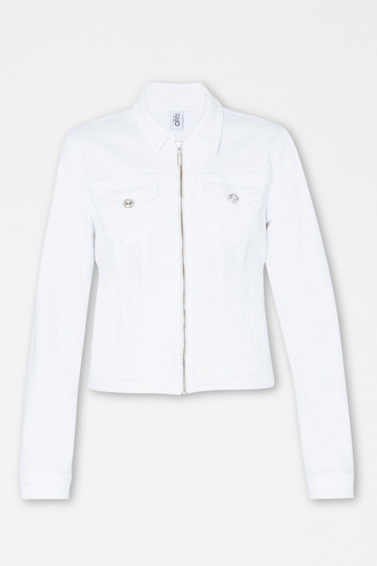 LIU JO Damen Jeansjacke - &quot;Giubbino Rider Zip bianco otti&quot;