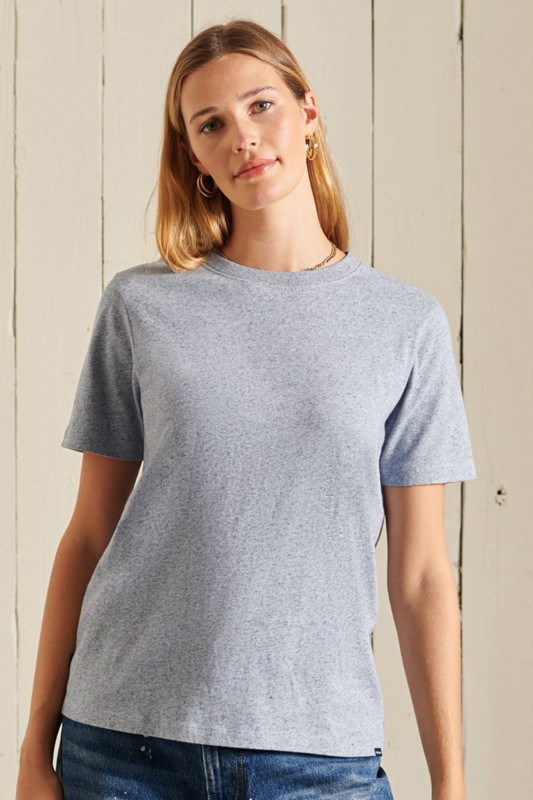 SUPERDRY Damen T-Shirt - &quot;VINTAGE LOGO EMB TEE LA BLUE MARL&quot;