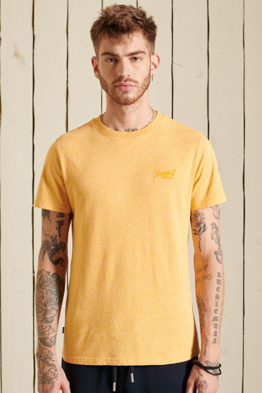SUPERDRY Herren T-Shirt- &quot;Vintage Logo Emb Tee Sunshine Yellow Grit&quot;
