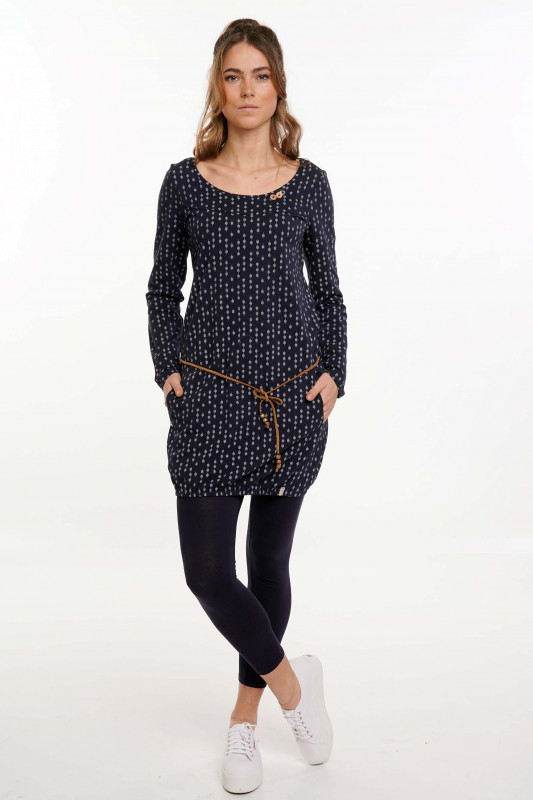 STRANGE Damen Kleid - &quot;LORELLA LS navy / branches&quot;
