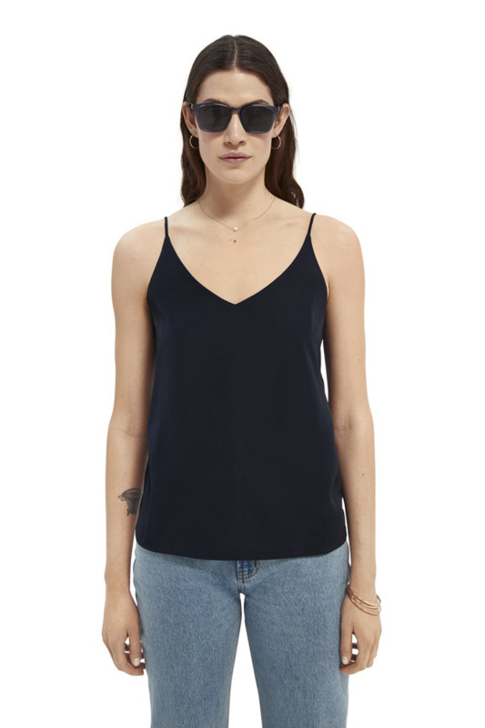 SCOTCH &amp; SODA Damen Top - &quot;Jersey tank top with woven&quot;