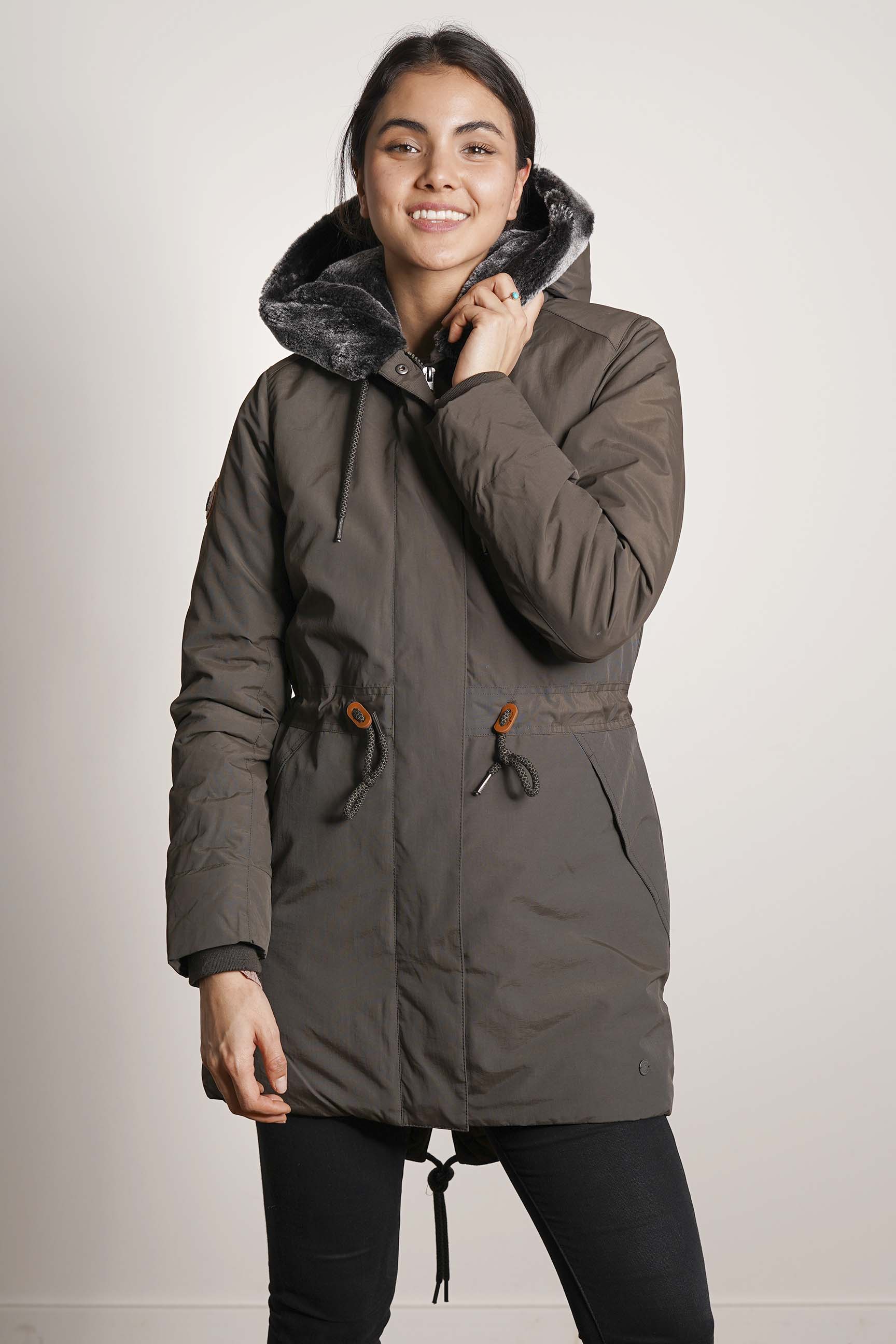 Mazine Damen Winterjacke Bellingham Parka Black Olive Tayler Fashion