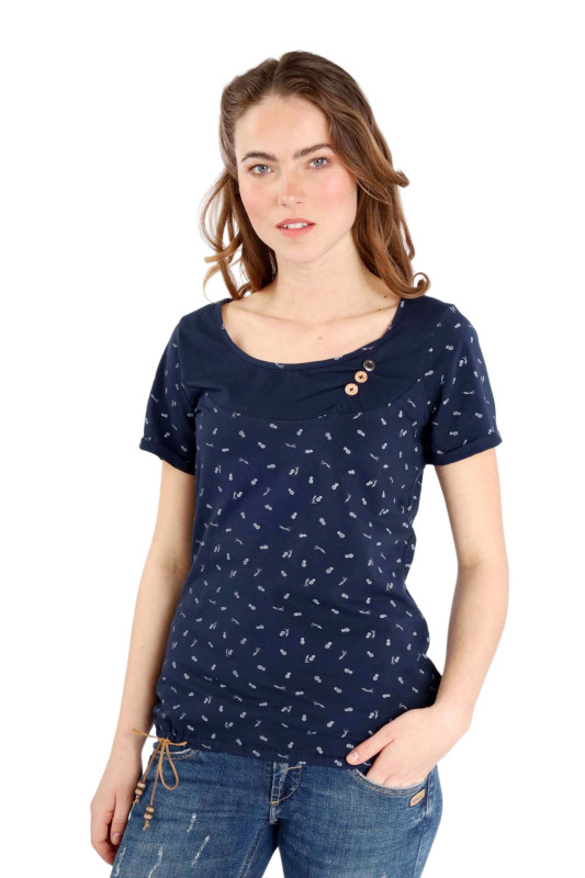 STRANGE Damen T-Shirt - &quot;Irina navy / pineapple&quot;