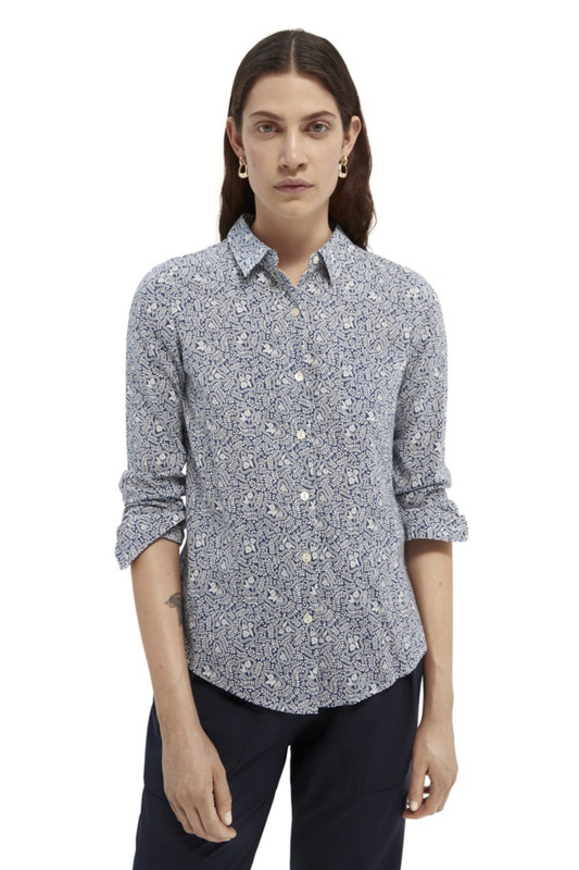 SCOTCH &amp; SODA Damen Bluse - &quot;Printed regular fit shirt in&quot;