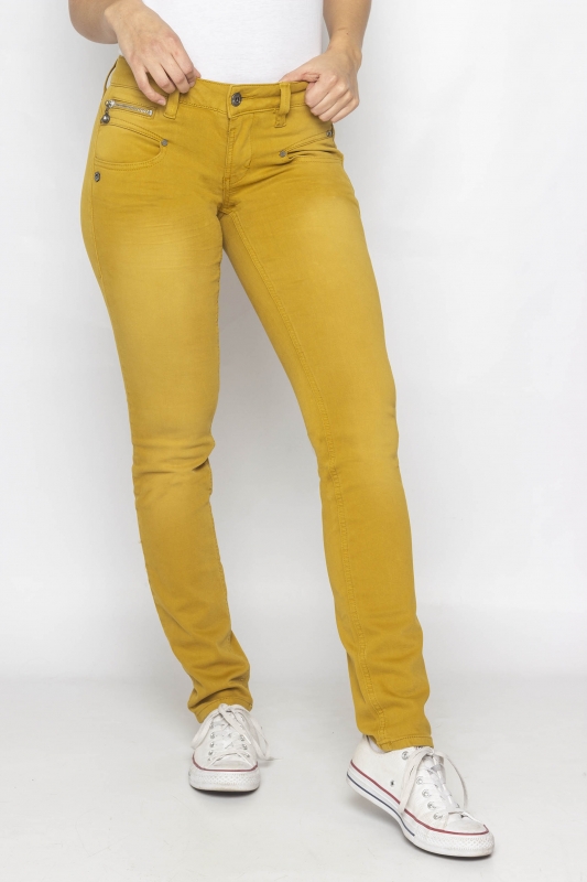FREEMAN T. PORTER Damen Jeans - &quot;Alexa Slim New Magic golden palm&quot;