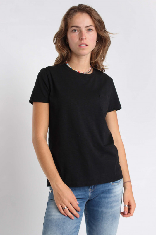 SUPERDRY Damen T-Shirt- &quot;SUPERDRY STUDIOS POCKET TEE Black&quot;