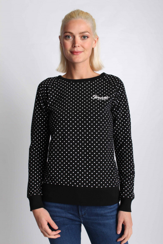 STRANGE Damen Sweatshirt - &quot;TAMARA black / small dots&quot;