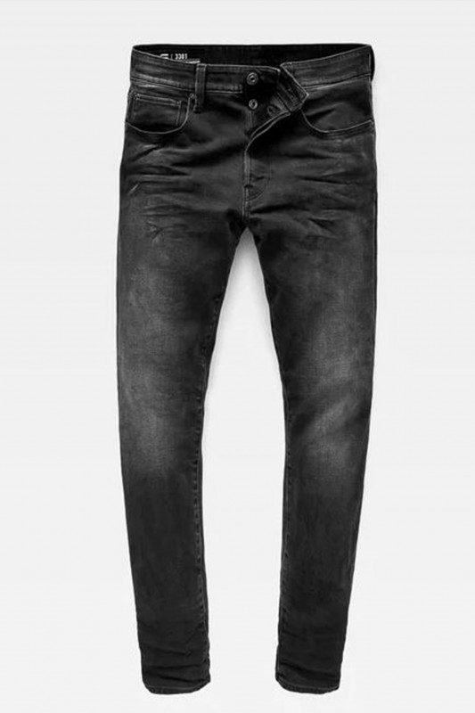 G-STAR RAW Herren Jeans - &quot;3301 Tapered Straight Soot black&quot;