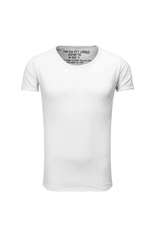 KEY LARGO Herren T-Shirt - &quot;Bread new round white&quot;