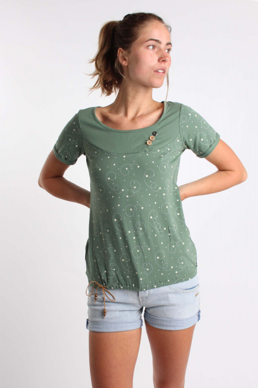 STRANGE Damen T-Shirt - &quot;IRINA fir green / bees&quot;