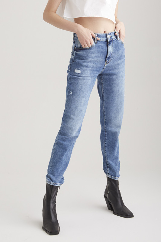 CUP OF JOE Damen Jeans - &quot;Lynn medium blue vintage&quot;