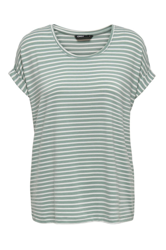 ONLY Damen T-Shirt - &quot;Moster stripe ss o-neck Top jadeite&quot;