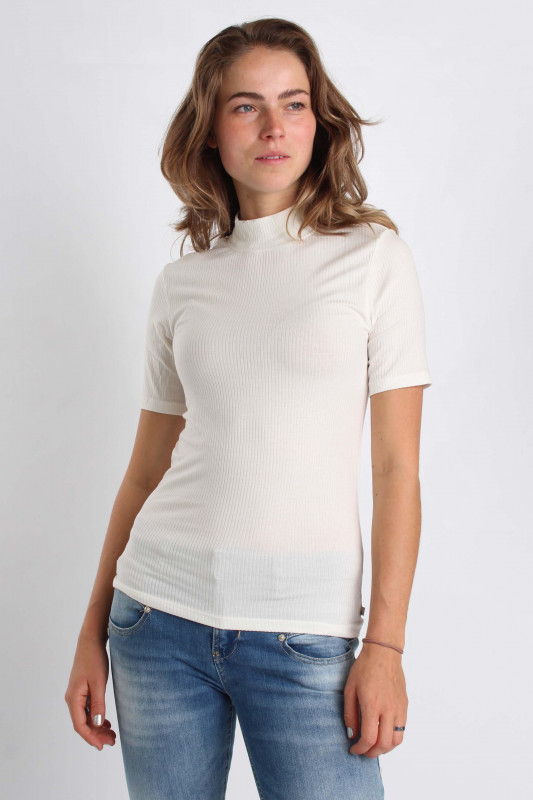 SCOTCH &amp; SODA Damen Shirt - &quot;High Neck T-Shirt Tencel white&quot;