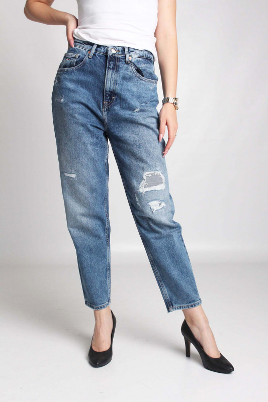 TOMMY HILFIGER Damen Jeans - &quot;MOM JEAN UHR T BE734 DENIM MED&quot;