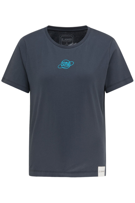 \SOMWR Damen T-Shirt - &quot;The Planets here blue W-TS-09&quot;