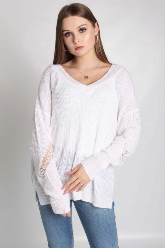 GUESS Damen Pullover - &quot;Viola sweaterknit true white&quot;