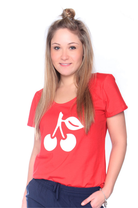 STRANGE Damen T-Shirt - &quot;JULIANE red &amp; cherry&quot;