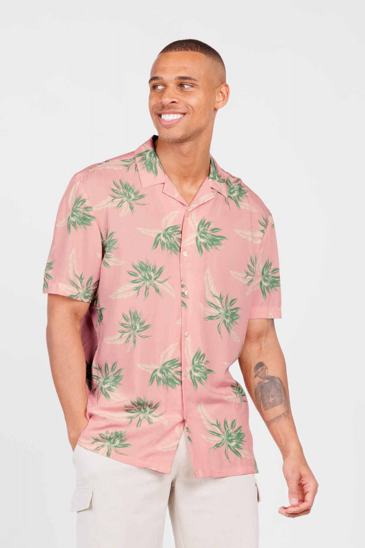 KEY LARGO Herren Hemd - &quot;MSH BARBADOS shortsleeve rose&quot;