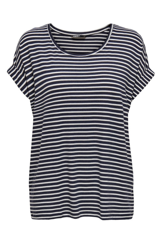 ONLY Damen T-Shirt - &quot;Moster stripe ss o-neck Top nightsky&quot;