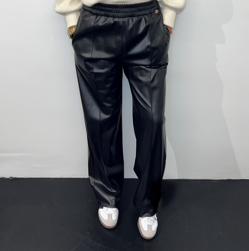 Hose &quot;Pant Jogger Spalmato Nero&quot;