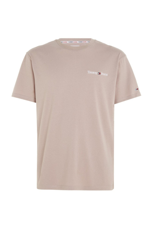 TOMMY JEANS Herren T-Shirt - &quot;LINEAR CHEST TEE BRANDONS STONE&quot;