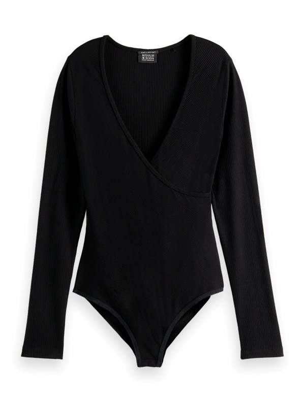 SCOTCH &amp; SODA Damen Body Suit - &quot;Wrap over bodysuit black&quot;