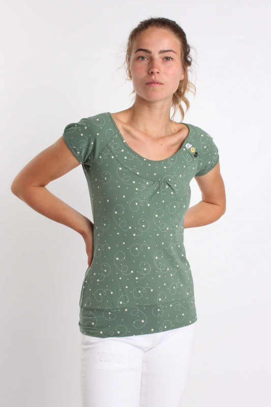 STRANGE Damen T-Shirt - &quot;KELLY fir green / bees&quot;