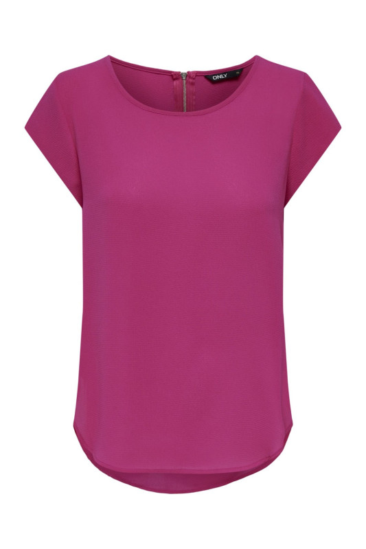 ONLY Damen T-Shirt - &quot;Vic S/S solid top very berry&quot;
