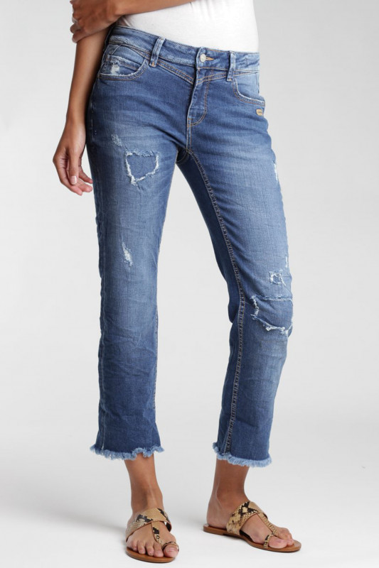 Gang Damen Jeans - &quot;Luisa Straight Fit X Cropped Jeans Yve Denim Soft&quot;