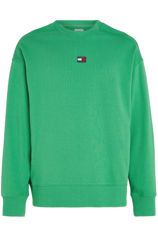 TOMMY JEANS Herren Sweater - "TJM RLX XS badge crew coastal"