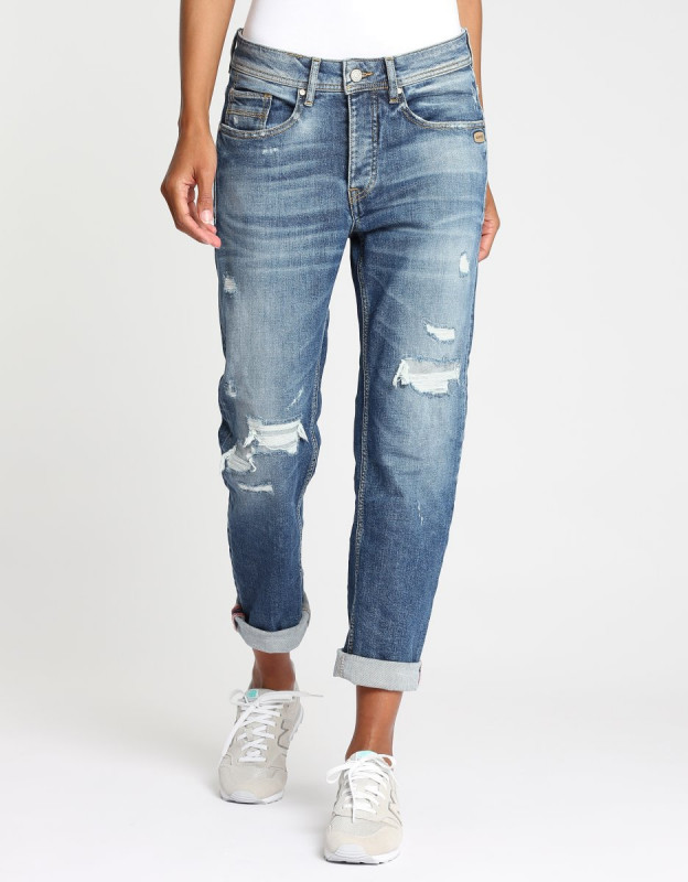 Gang Damen Jeans - &quot;NICA CROPPED MIDBLUE DESTROY&quot;