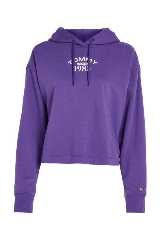 TOMMY JEANS Female-Sweatshirt mit Bund Essential Logo Hoodie purple