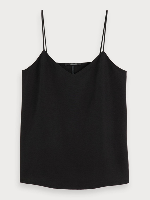 SCOTCH &amp; SODA Damen Top - &quot;Jersey Tank Top with woven fro&quot;