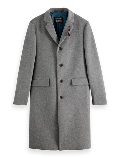 SCOTCH &amp; SODA Herren Mantel - &quot;Classic wool-blend Overcoat grey&quot;
